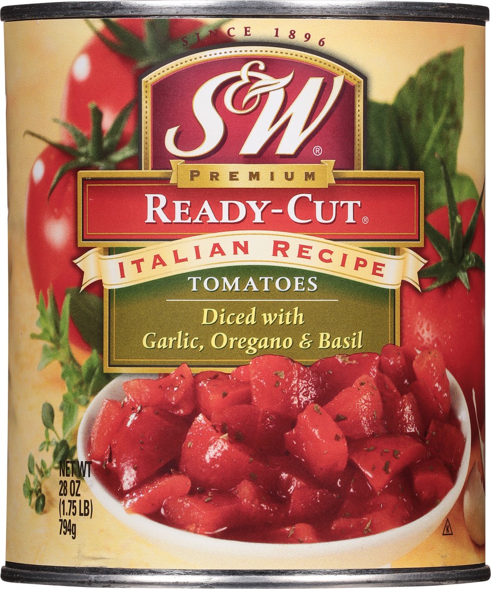 slide 6 of 9, S&W Italian Recipe Ready-Cut Tomatoes 28 oz, 28 oz