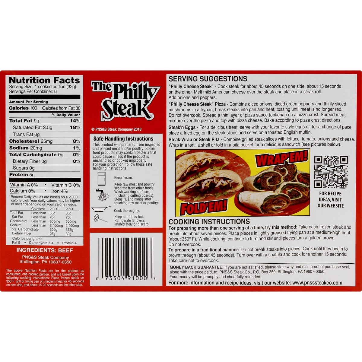 slide 2 of 12, The Philly Sandwich Steaks 6 ea, 6 ct