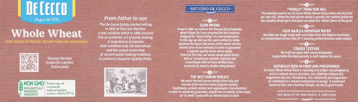 slide 4 of 13, De Cecco Slow Dried Whole Wheat Spaghetti 13.25 oz, 13.25 oz