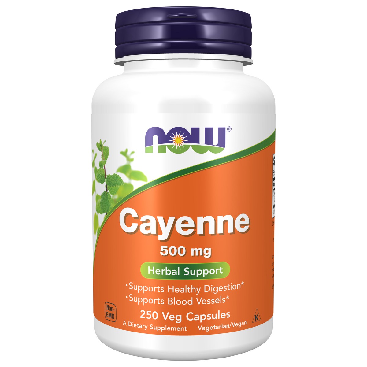 slide 1 of 4, NOW Cayenne 500 mg - 250 Veg Capsules, 250 ct
