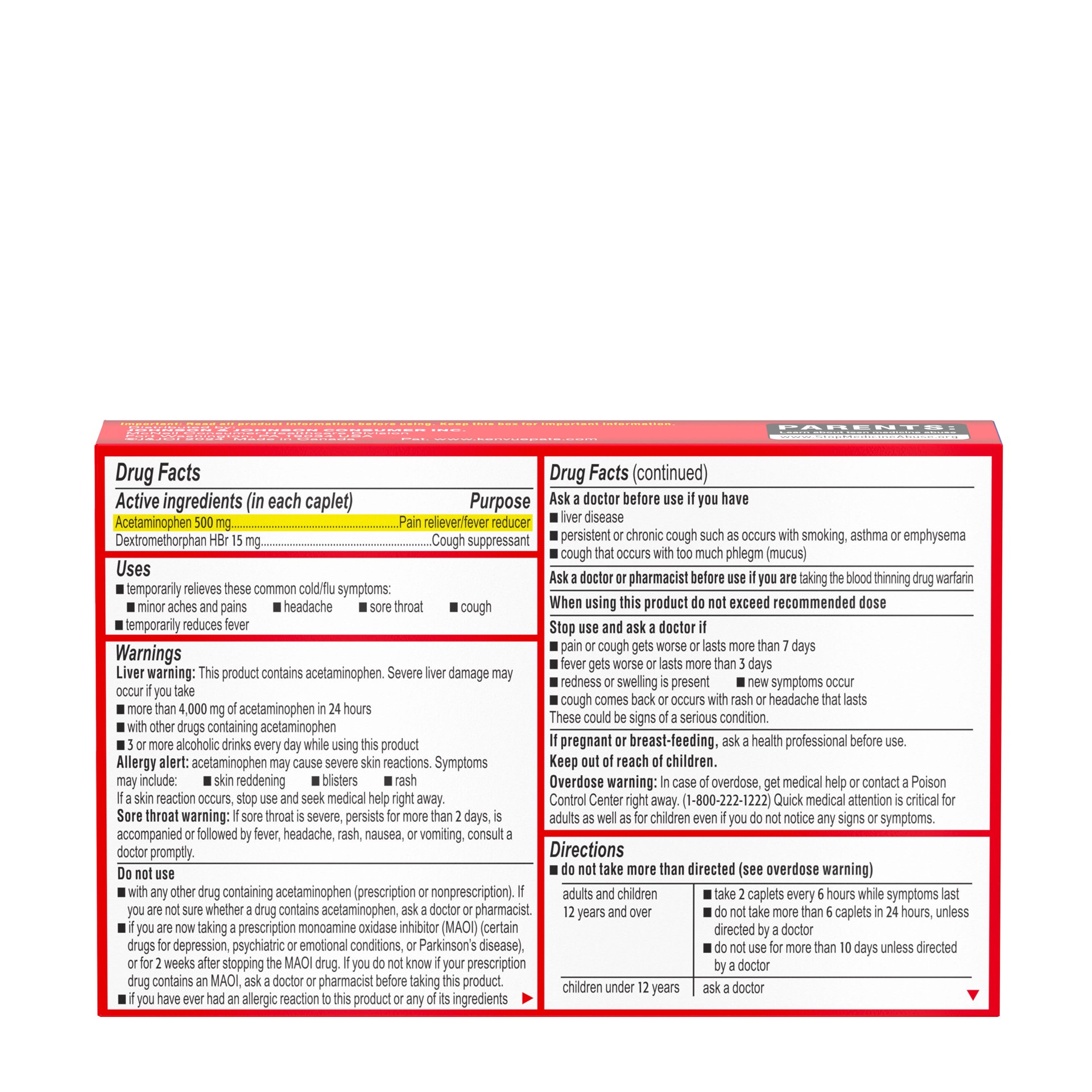 slide 2 of 9, Tylenol Extra Strength Cough Sore Throat Day, 24 ct