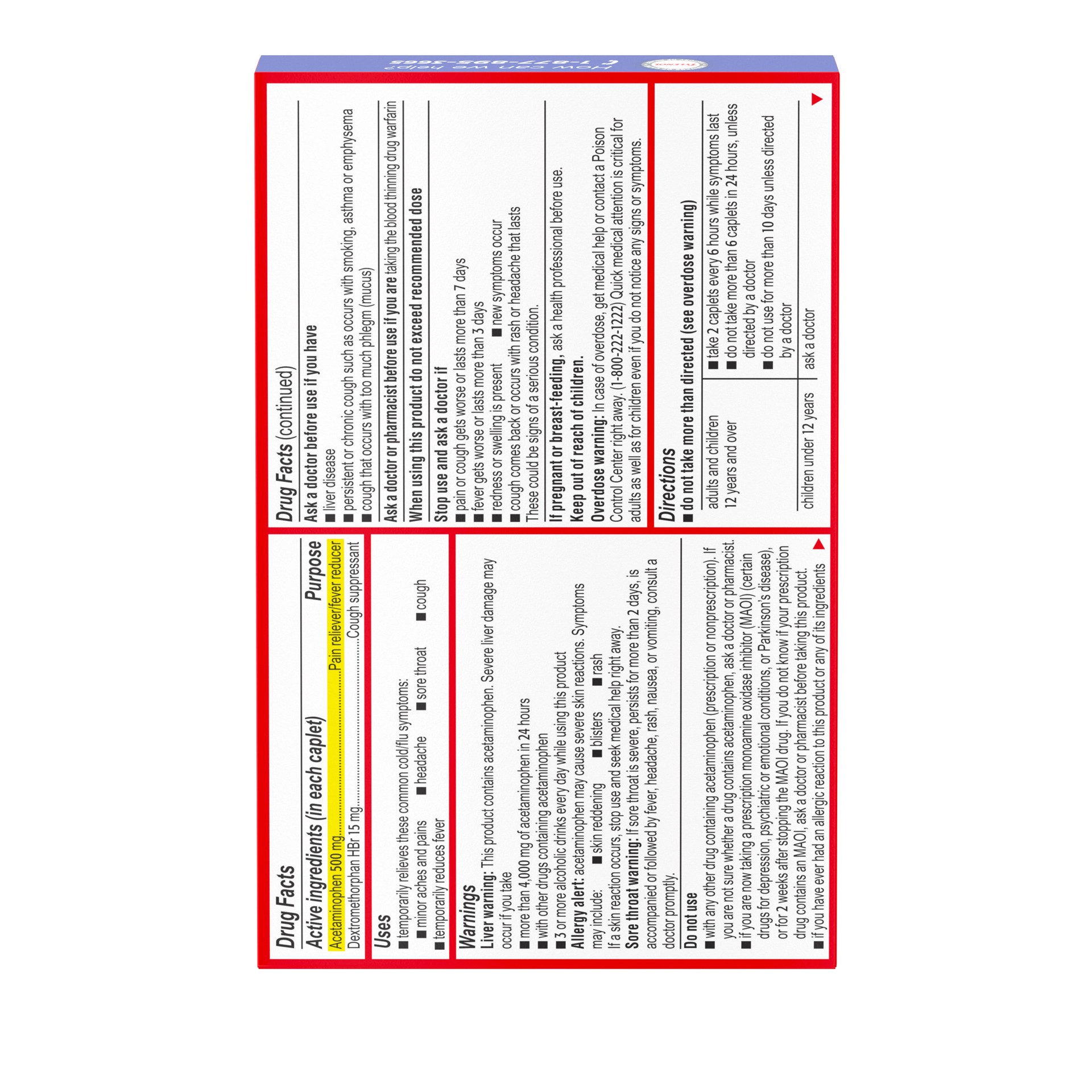 slide 3 of 9, Tylenol Extra Strength Cough Sore Throat Day, 24 ct