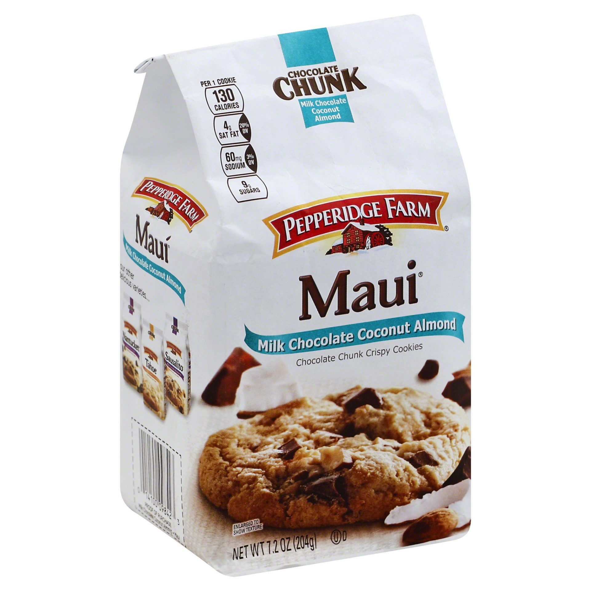 slide 1 of 5, Pepperidge Farm Maui Milk Chocolate Coconut Almond Cookies, 7.2 oz