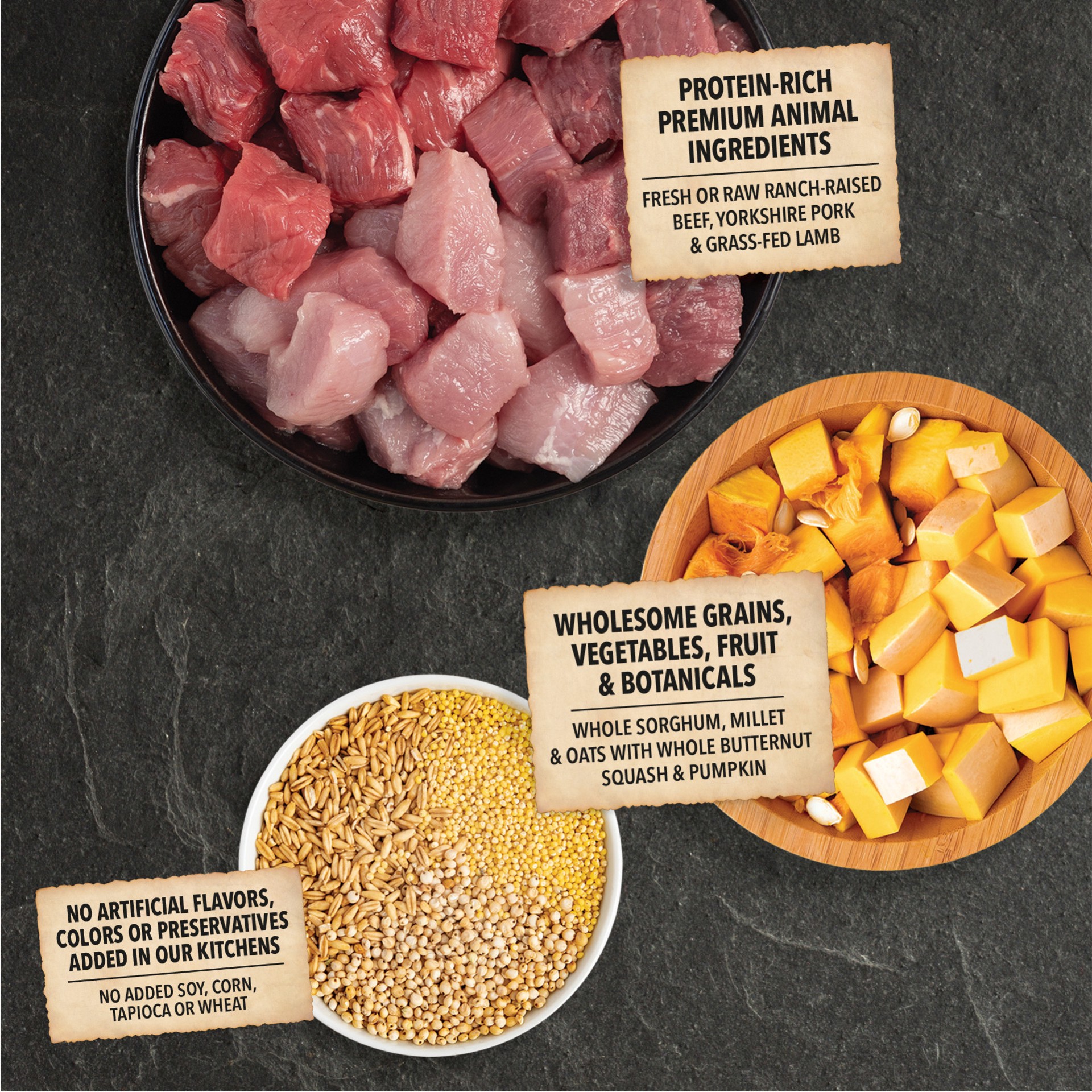 slide 2 of 3, ACANA Wholesome Grains Red Meat + Grains 4lb, 4 lb