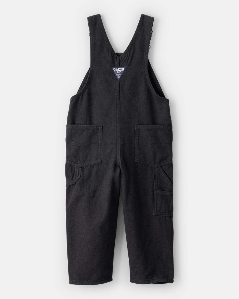slide 3 of 3, Oshkosh Toddler Boy Herringbone Overalls - Black Black 4T, 1 ct