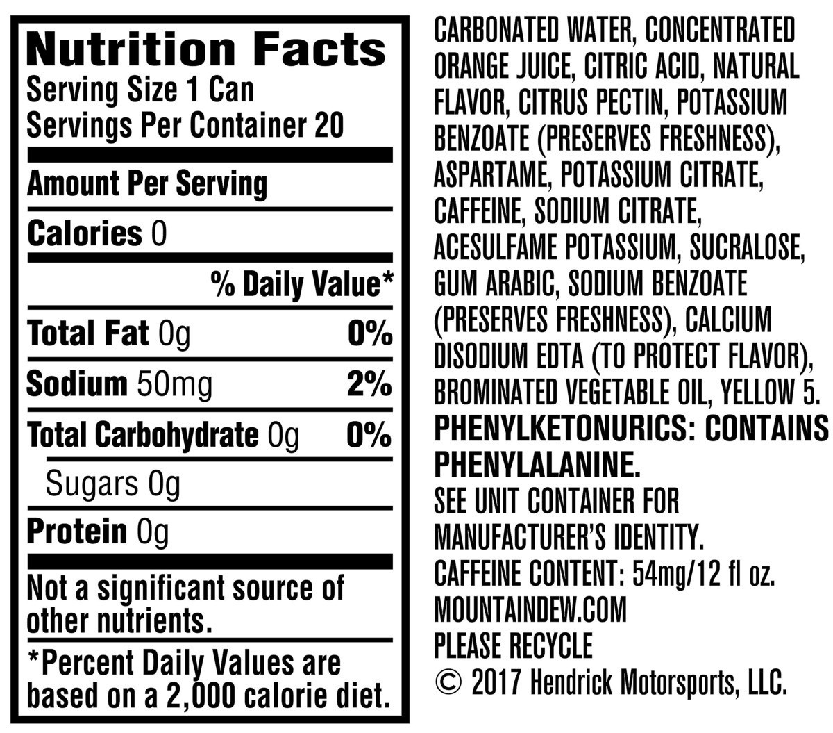 slide 2 of 6, Mountain Dew Diet Soda Citrus 12 Fl Oz 20 Count, 20 ct