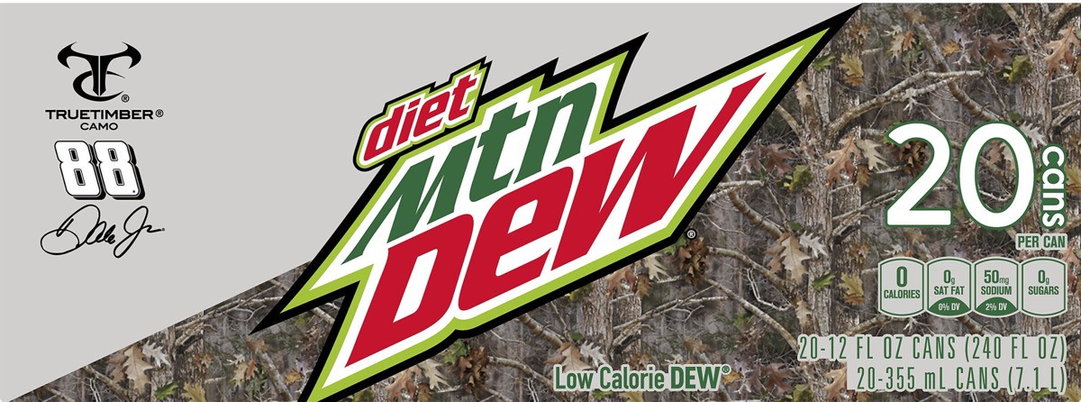 slide 5 of 6, Mountain Dew Diet Soda Citrus 12 Fl Oz 20 Count, 20 ct