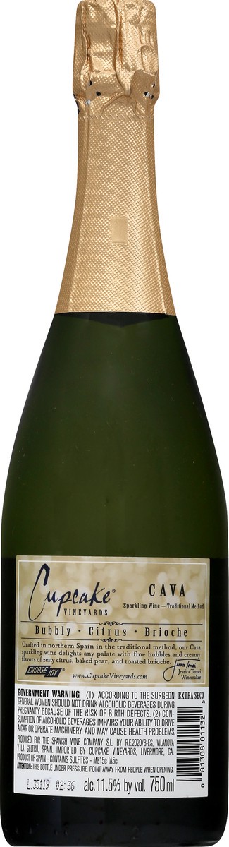 slide 7 of 11, Cupcake Cava Sparkling Wine 750 ml, 750 ml