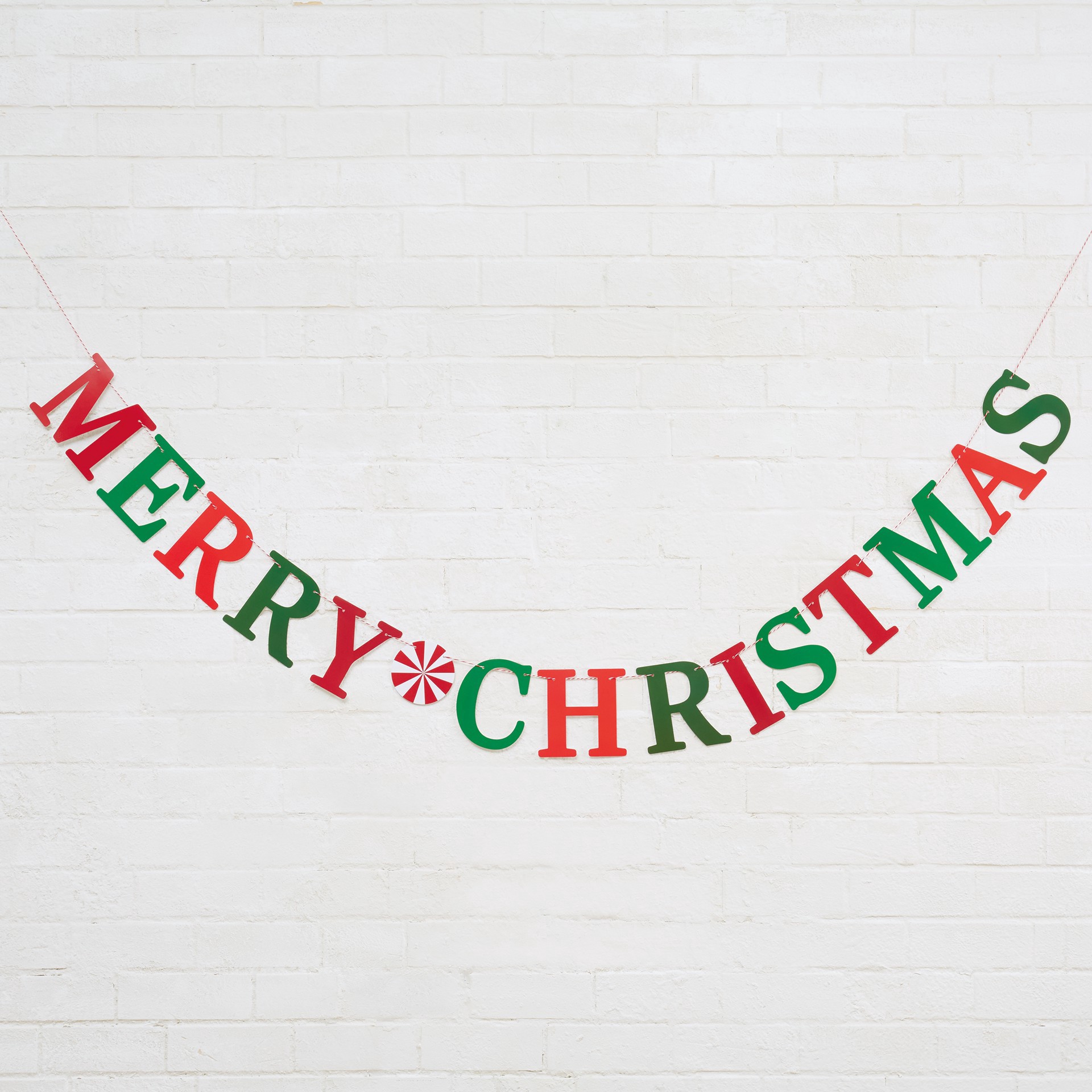 slide 2 of 3, 6ft. Merry Christmas Paper Garland By Celebrate It, 6 ft