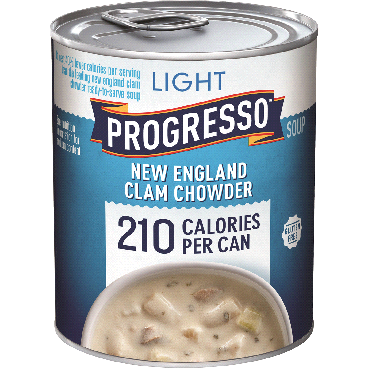 slide 1 of 1, Progresso Light New England Clam Chowder Soup Low Fat Gluten Free, 18.5 oz