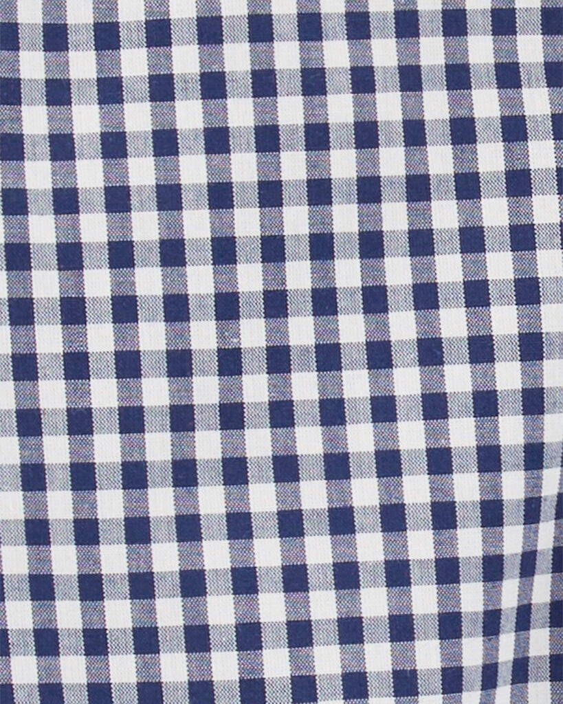 slide 2 of 4, Oshkosh Baby Gingham Print Button-Front Bodysuit Blue 6M, 1 ct