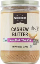 Woodstock Smooth & Unsalted Cashew Butter 16 oz