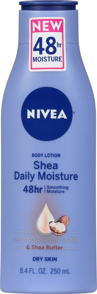 slide 2 of 11, Nivea Shea Daily Moisture 48 Hour Dry Skin Body Lotion 8.4 fl oz, 8.4 fl oz
