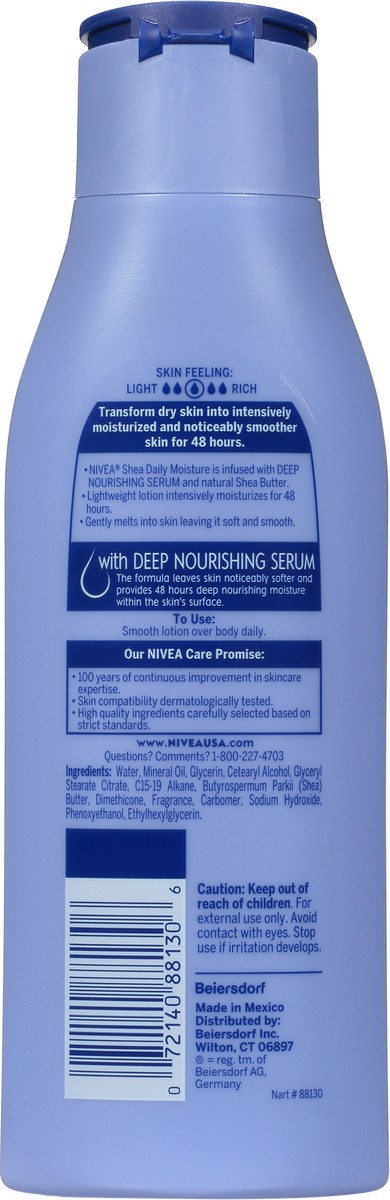 slide 11 of 11, Nivea Shea Daily Moisture 48 Hour Dry Skin Body Lotion 8.4 fl oz, 8.4 fl oz