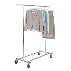 Simply Essential store Commercial Grade Dual Bar Adjustable Garment Rack