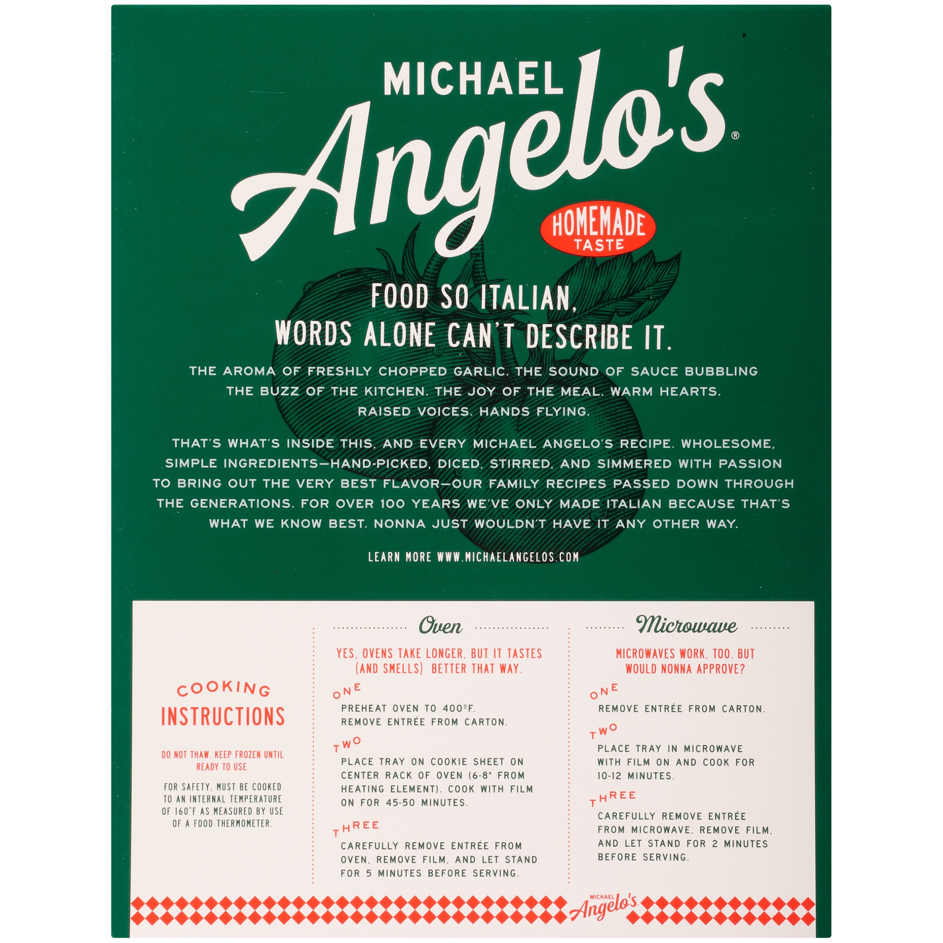 slide 6 of 8, Michael Angelo's Baked Ziti & Meatballs, 28 oz