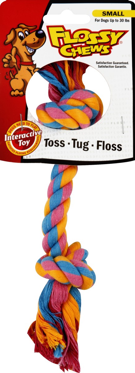 slide 2 of 2, Flossy Chews Small Rope Dog Toy, 9 in