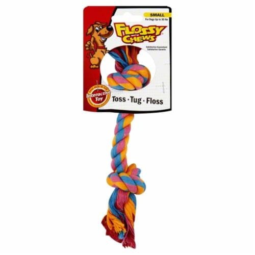 slide 1 of 2, Flossy Chews Small Rope Dog Toy, 9 in