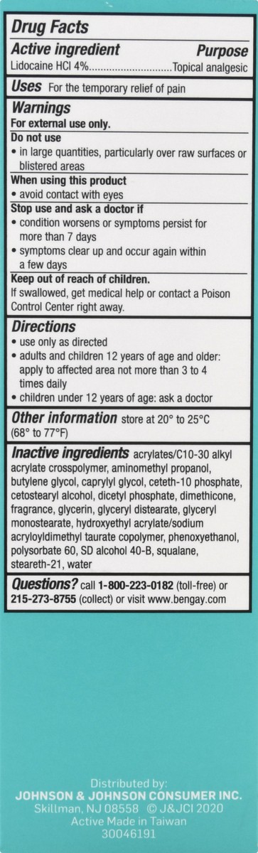 slide 3 of 9, BENGAY Non-Greasy Pain Relief Lidocaine Cream, Tropical Jasmine, 3 oz, 3 oz