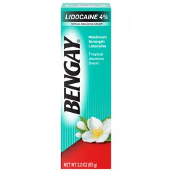 BENGAY Lidocaine 4% Tropical Jasmine Cream, 3 Oz