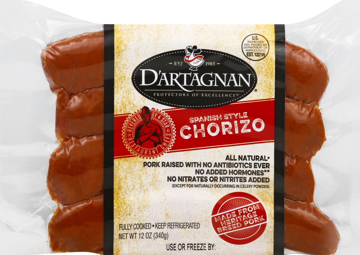 slide 1 of 10, D'Artagnan Spanish Style Chorizo 12 oz, 12 oz