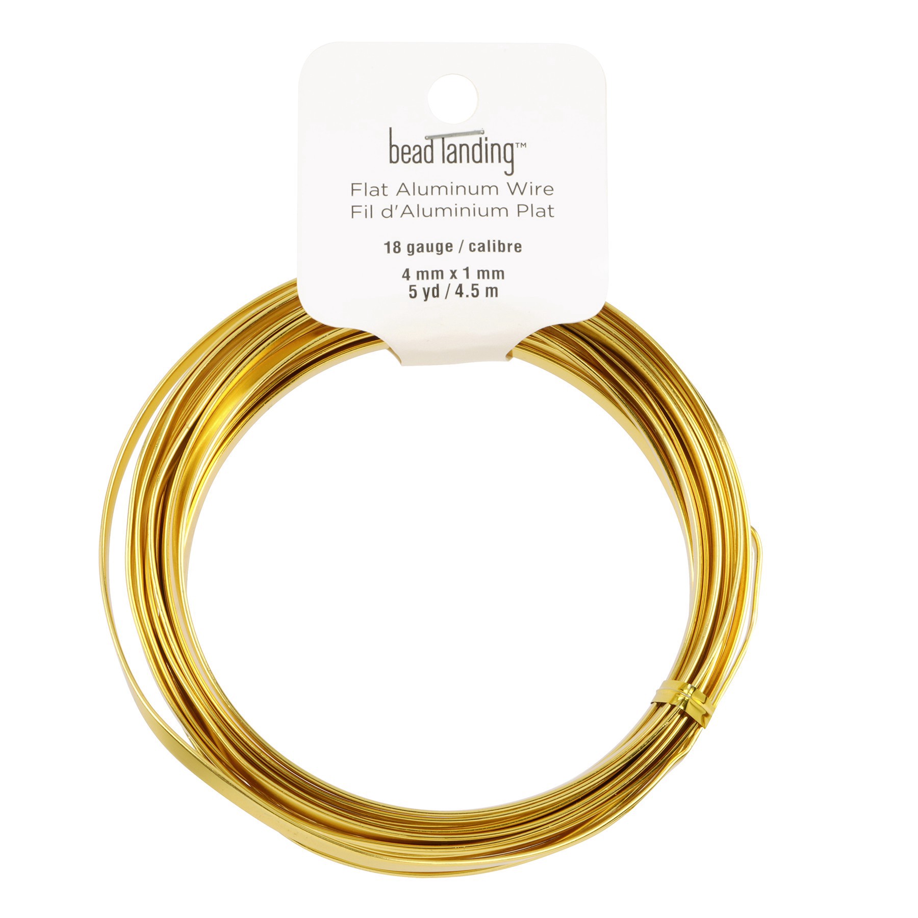 slide 3 of 3, 18 Gauge Gold Flat Wire By Bead Landing, 18 gauge