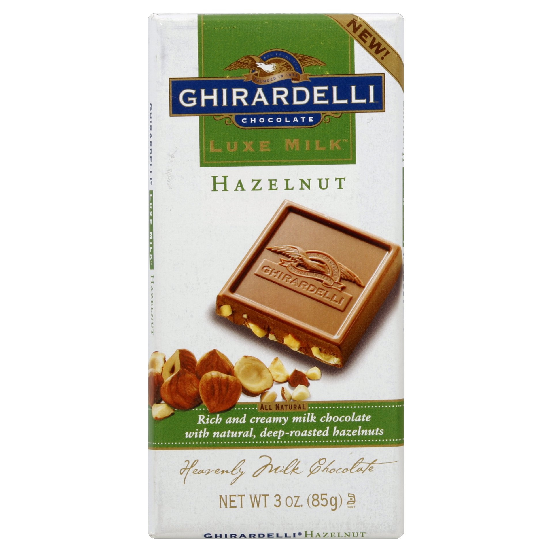 slide 1 of 1, Ghirardelli Chocolate Company Luxe Milk Hazelnut Bar, 3 oz