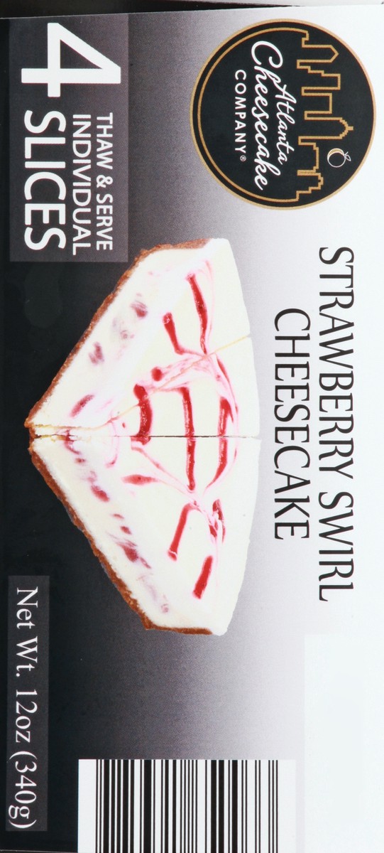 slide 4 of 13, Atlanta Cheesecake Company Strawberry Swirl Cheesecke 4 ea, 12 oz