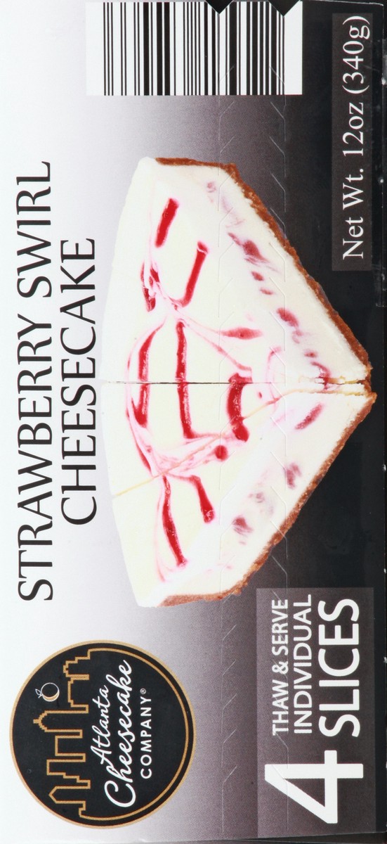 slide 5 of 13, Atlanta Cheesecake Company Strawberry Swirl Cheesecke 4 ea, 12 oz