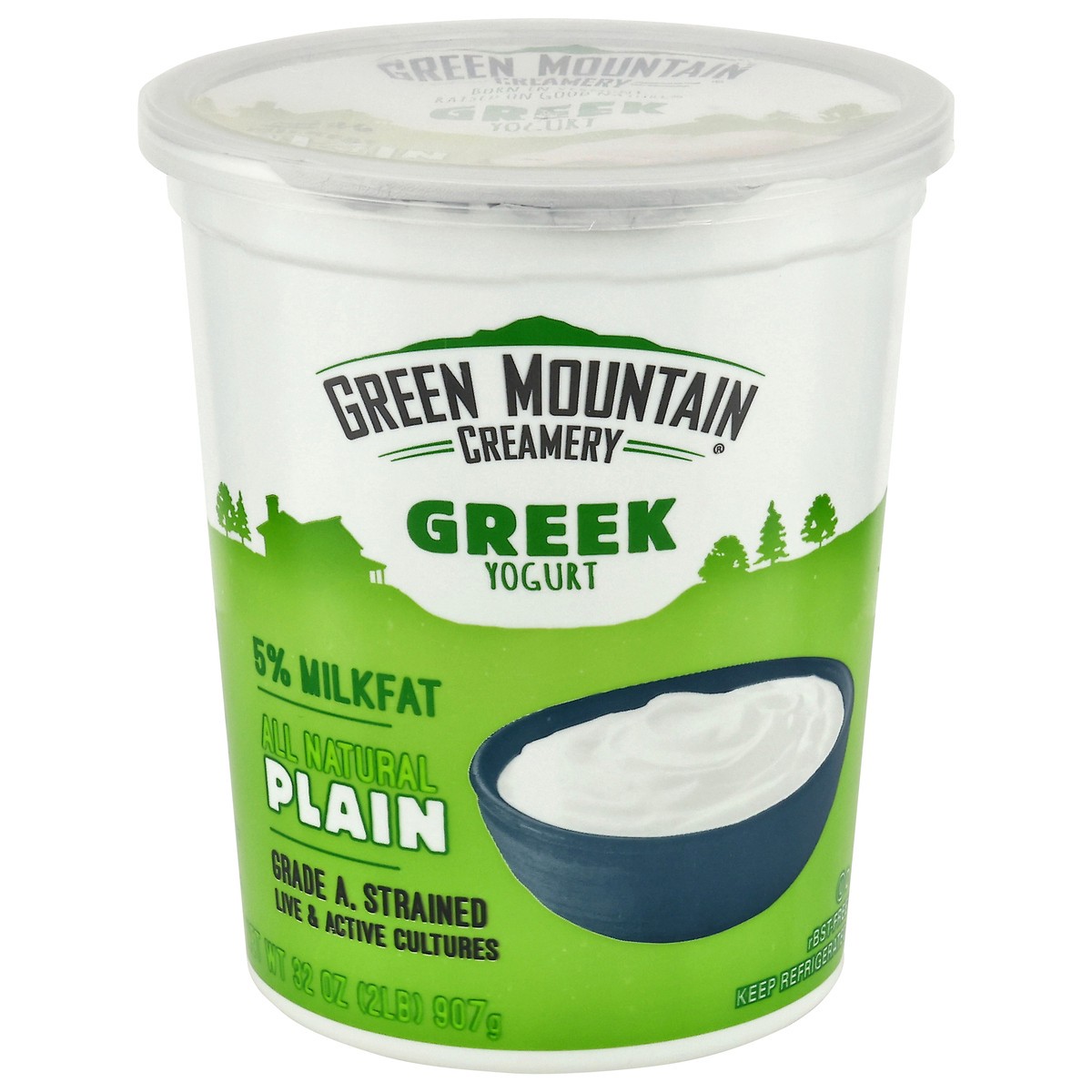slide 4 of 4, Green Mountain Creamery 5% Milkfat Greek All Natural Plain Yogurt 32 oz, 32 oz