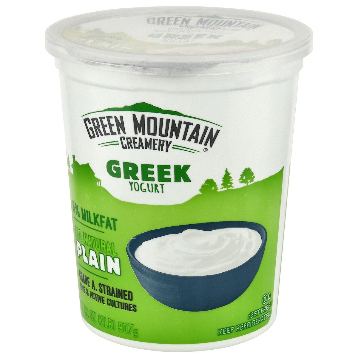 slide 2 of 4, Green Mountain Creamery 5% Milkfat Greek All Natural Plain Yogurt 32 oz, 32 oz