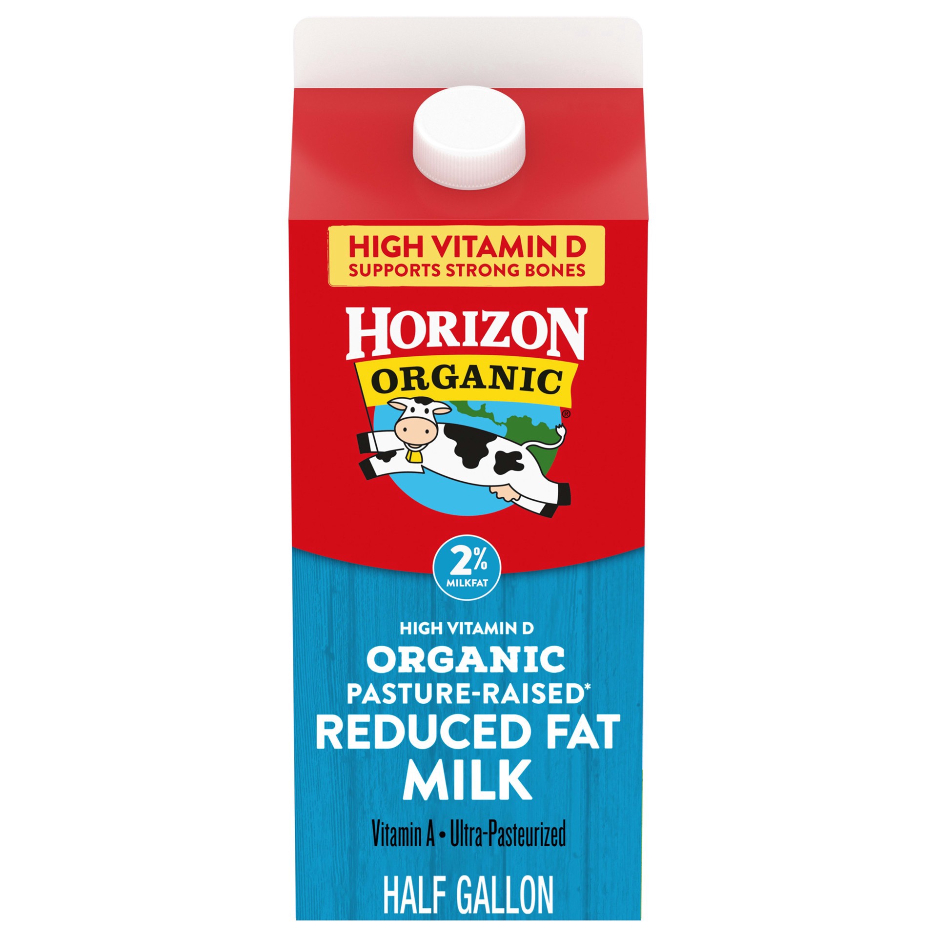 slide 1 of 5, Horizon Organic 2% Reduced Fat Milk, High Vitamin D, Half Gallon, 