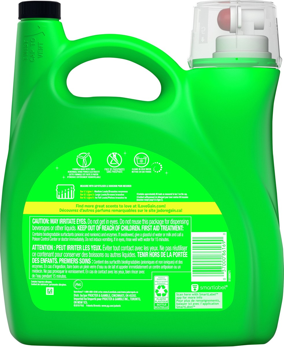 slide 3 of 4, Gain + Aroma Boost Blissful Breeze Detergent 4.43 lt, 4.43 lt
