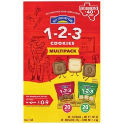 Hill Country Fare 1-2-3 Cookies Multipack 1 oz Bags