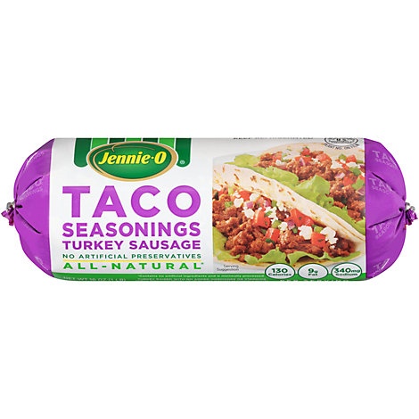 slide 1 of 1, Jennie-O Turkey Store Turkey Sausage Taco Seasoning Chub, 16 oz