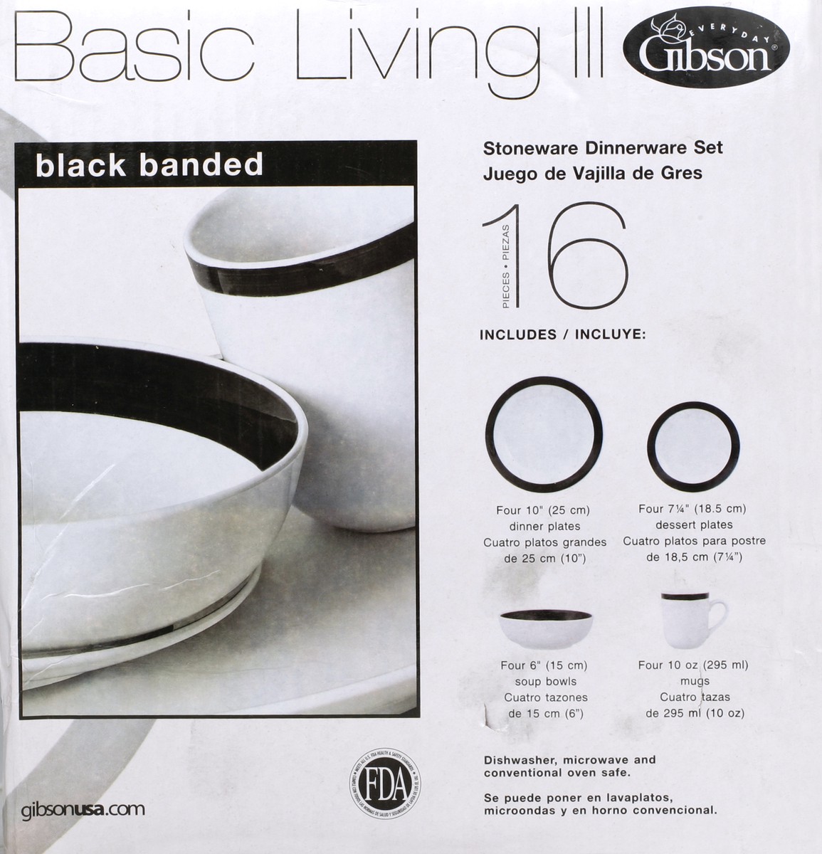 slide 4 of 4, Gibson Home Dinnerware Set 16 ea, 16 ct
