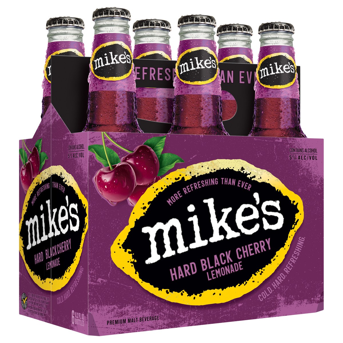 slide 2 of 5, Mike's Premium Malt Beverage Hard Black Cherry Lemonade Beer 6 ea, 6 ct; 11.2 oz
