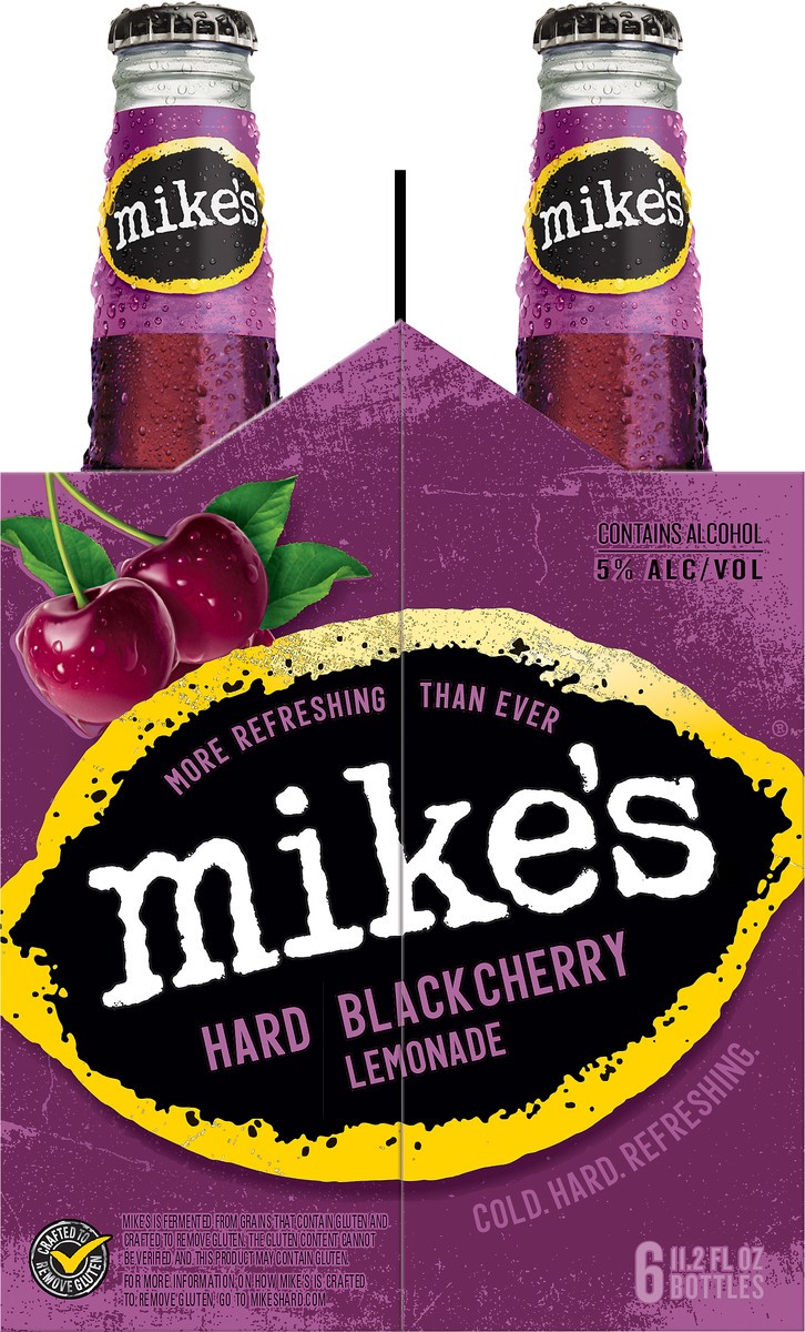slide 5 of 5, Mike's Premium Malt Beverage Hard Black Cherry Lemonade Beer 6 ea, 6 ct; 11.2 oz