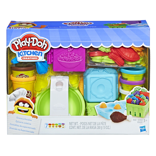 slide 1 of 8, Hasbro Play-Doh Kitchen Creations Grocery Goodies Set, 21 ct