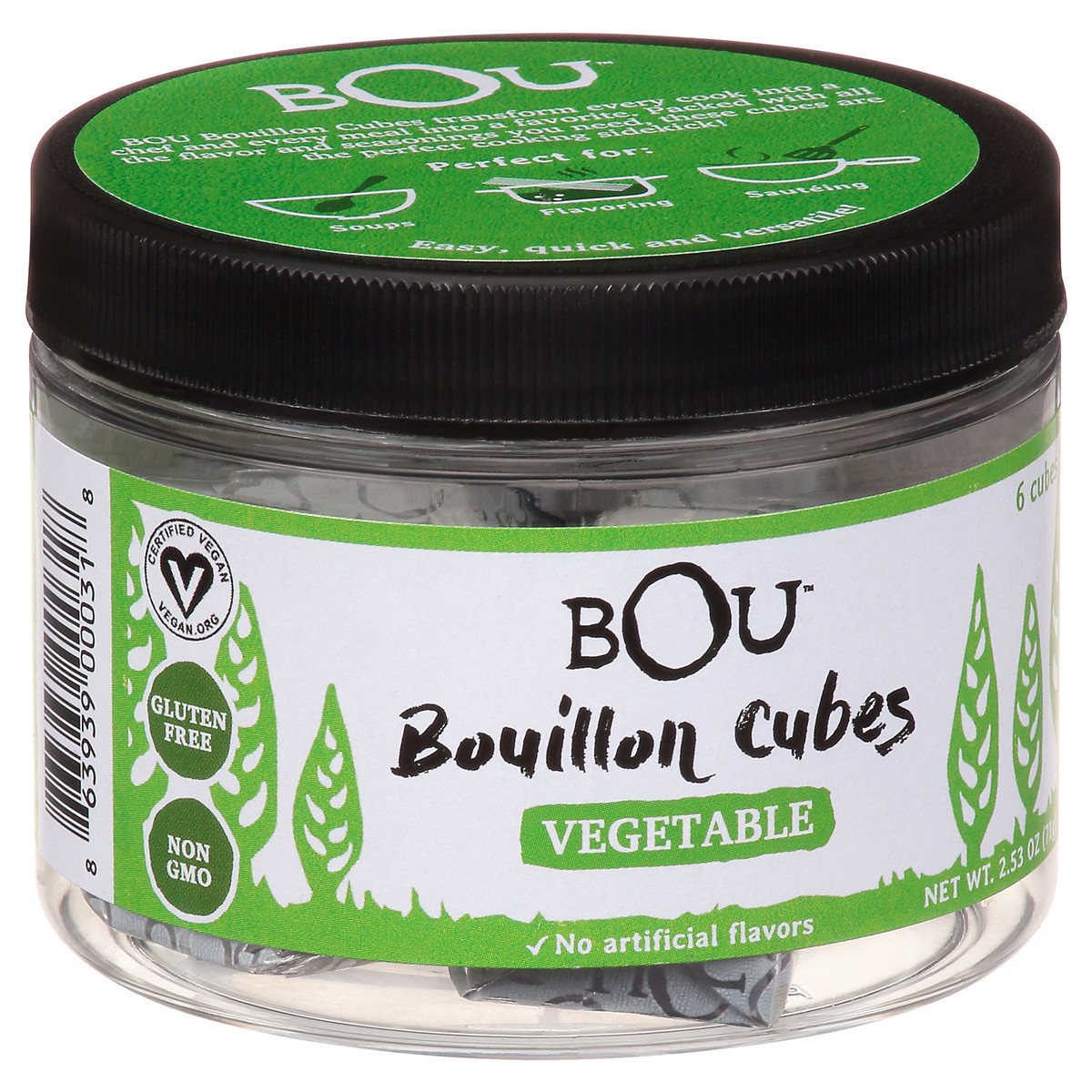 slide 2 of 9, BOU Vegetable BOUillon Cubes 6 ea, 6 ct