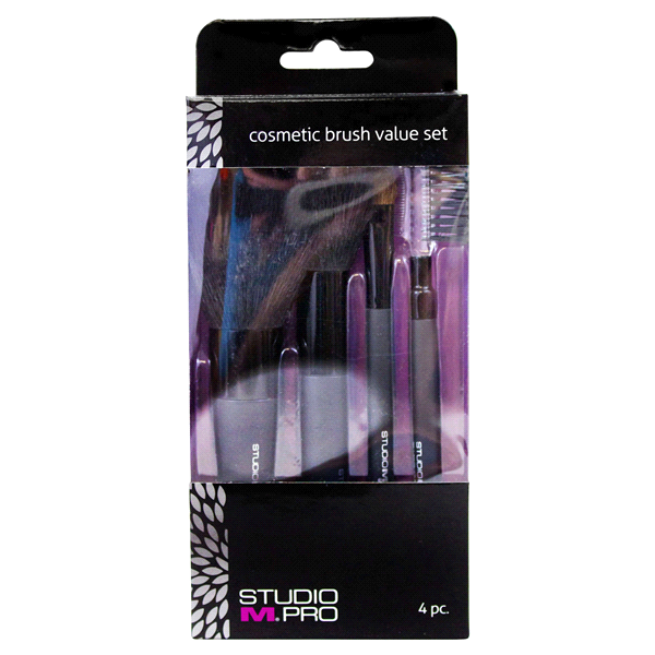 slide 1 of 1, Studio M Cosmetic Brush Value Set, 4 ct