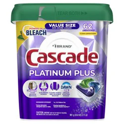 Cascade Platinum Plus Dishwasher Pods - Lemon Scent