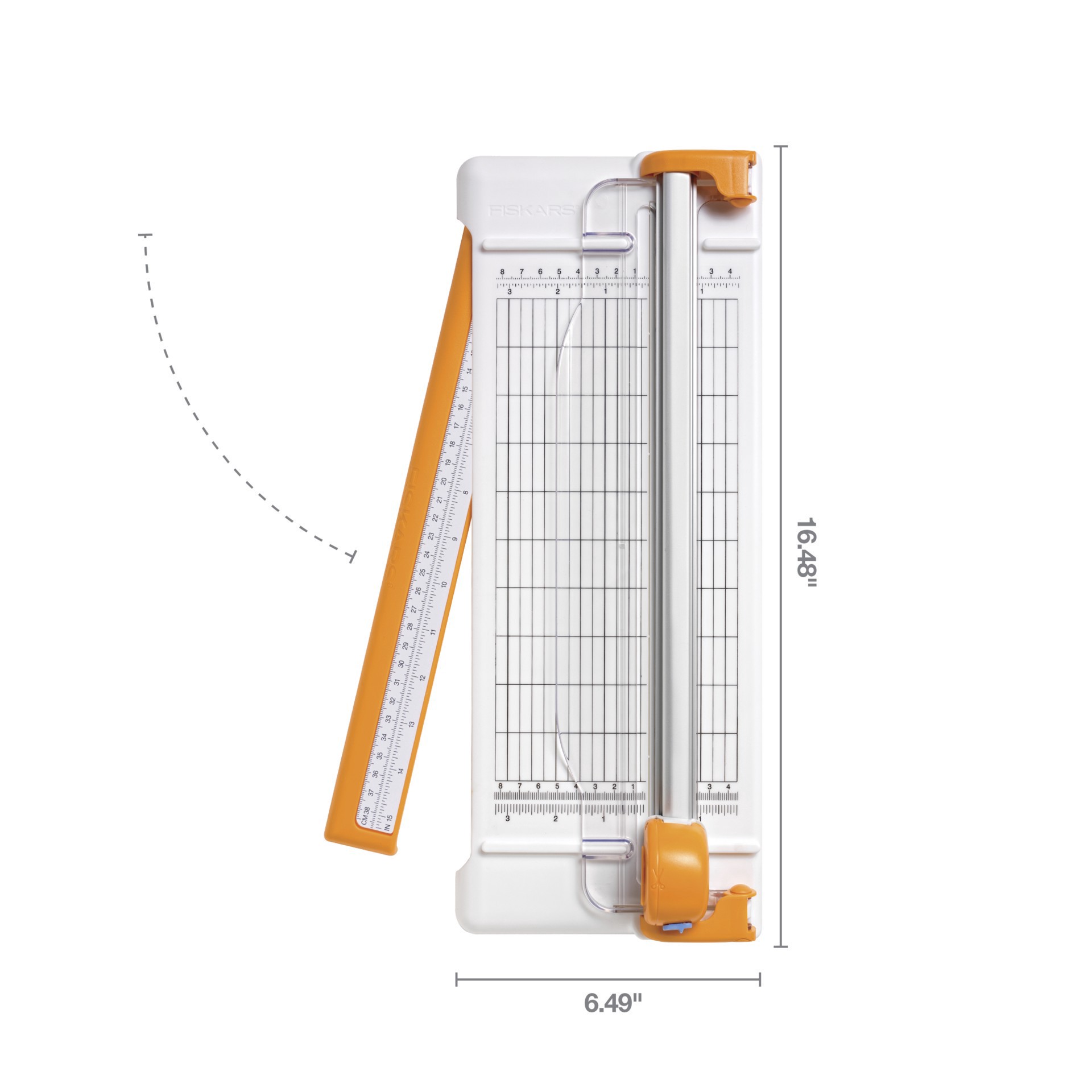 slide 6 of 9, Fiskars Deluxe Scrapbooking Rotary Paper Trimmer, 1/4 in