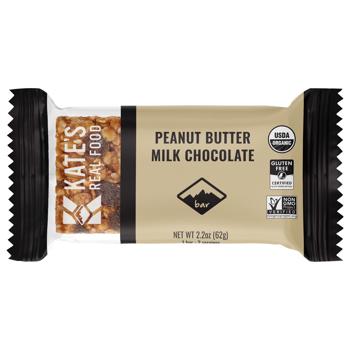 slide 1 of 8, Kate's Real Food Peanut Butter Milk Chocolate - 2.2 oz, 2.2 oz