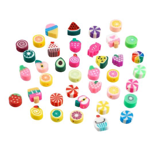 slide 1 of 2, 9mm Clay Candy & Fruit Bead Mix By Creatology, 9 mm