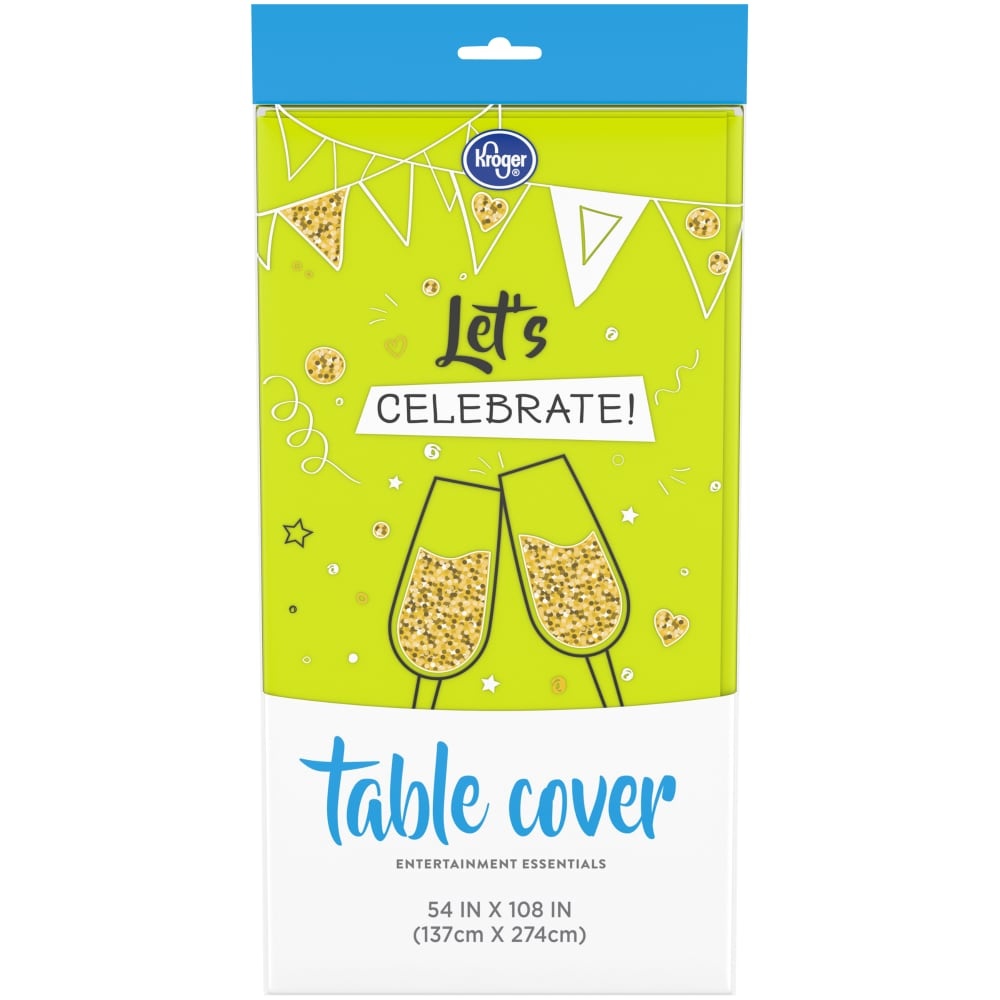 slide 1 of 1, Kroger Entertainment Essentials Table Cover - Green, 54 in x 108 in