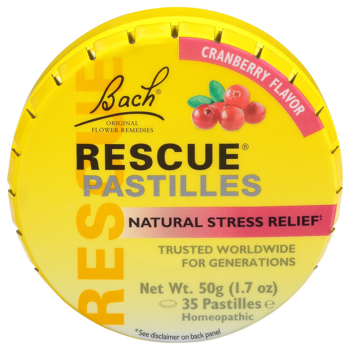 slide 1 of 11, Bach Original Flower Remedies Rescue Cranberry Flavor Natural Stress Relief 35 Pastilles, 35 ct