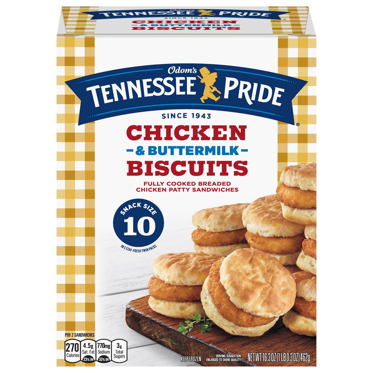 slide 1 of 1, Tennessee Pride Chicken & Buttermilk Biscuits, 10 ct; 1.63 oz