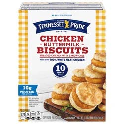 Odom's Tennessee Pride Odom’s Tennessee Pride Chicken & Buttermilk Biscuits, Snack Size Frozen Breakfast Sandwiches, 10 Count