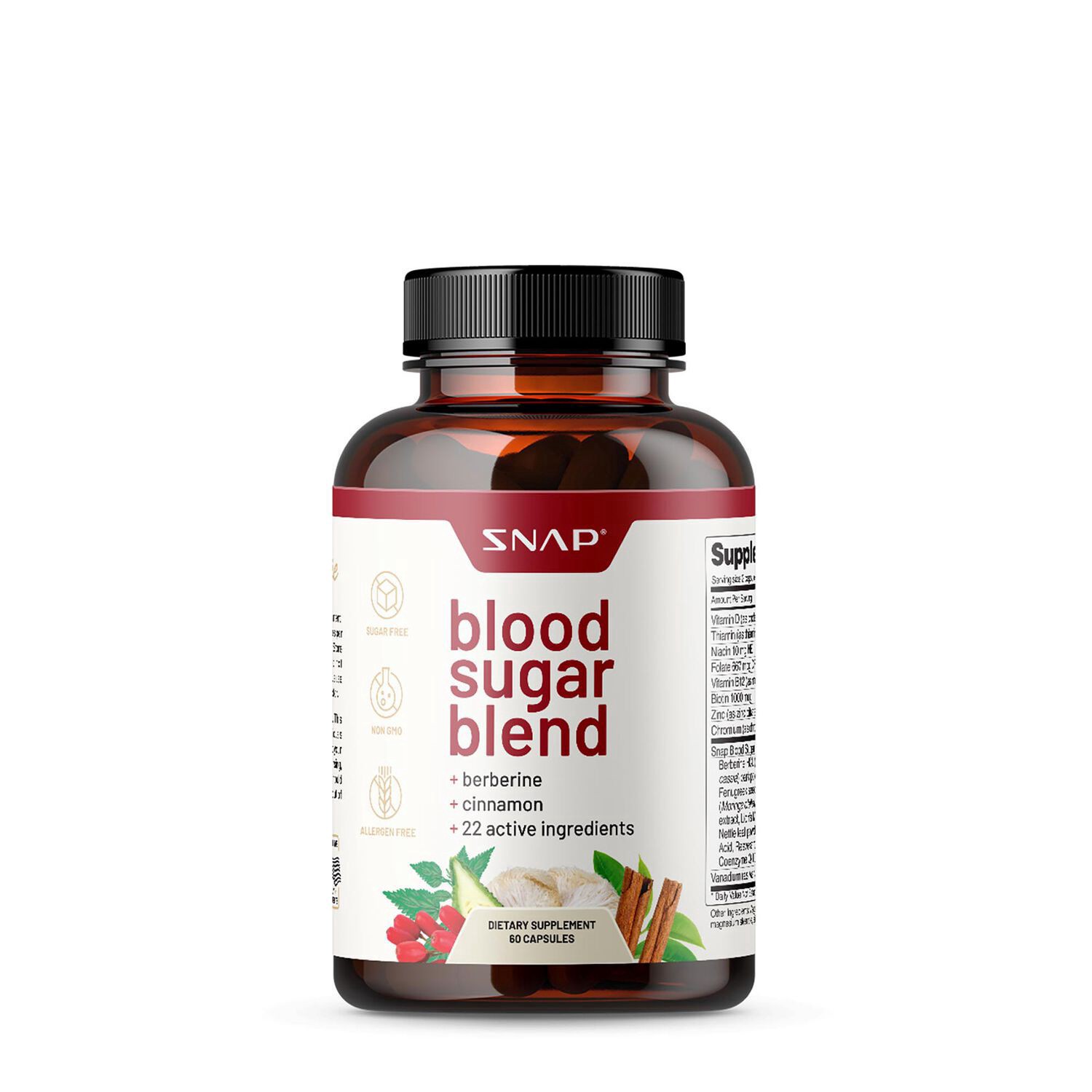 slide 1 of 1, SNAP Supplements Blood Sugar Blend - 60 Capsules, 1 ct